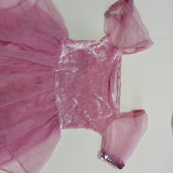 Kloz for Kids Pink Velour Fairy Princess Tutu Dress Size 5 Sequin Sparkle - Picture 11 of 13